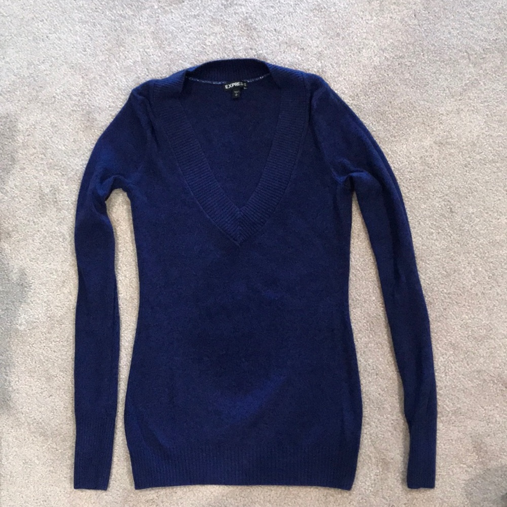 Express S purple/blue sweater